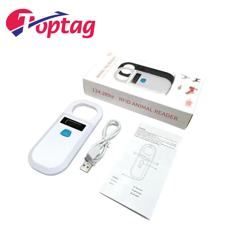 Toptag Contactless 134.2Khz FDX-B Pet Microchip Glass Tube Tag Scanner W90A