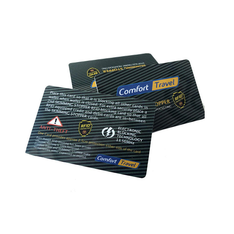 Rfid card blocker pvc blocking card prevent high frequency from theft credit card protection