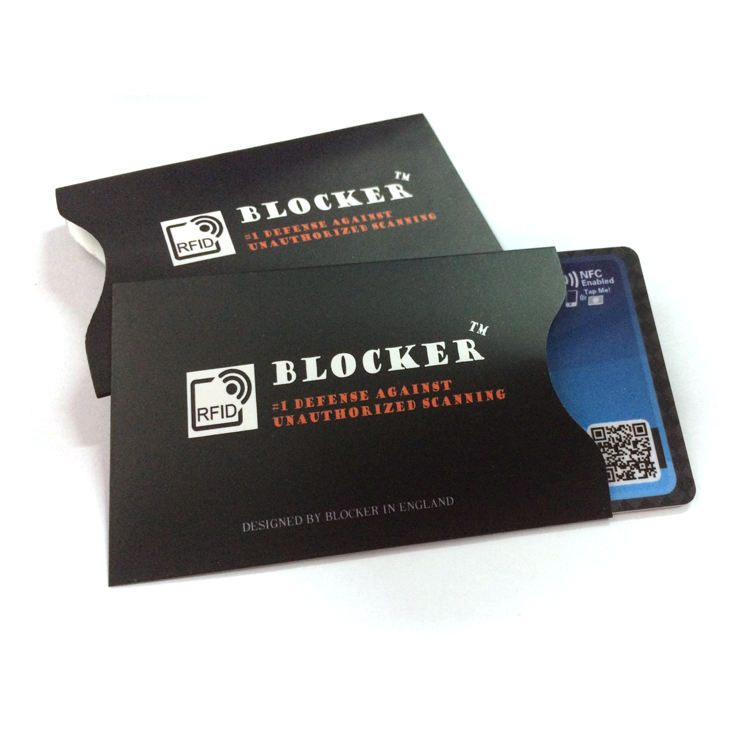 Aluminum RFID Blocking holder for credit Card/ID card /passport Protection