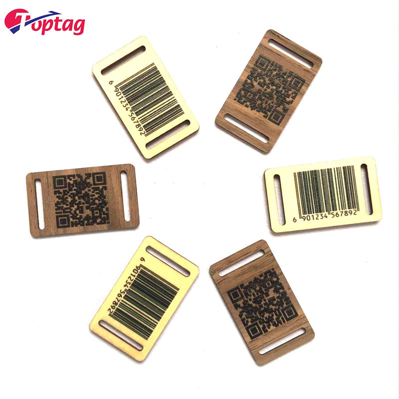 Personalized 125Khz RFID Bamboo Wooden Card Textile Woven Wristband with NFC Chip