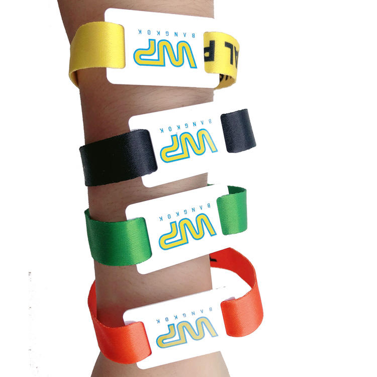 Unique QR Code Festival RFID Fabric Wristband Bracelet for Music Event