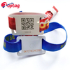Fabric ID Bracelet 13.56MHz NFC RFID Woven Wristband with QR code