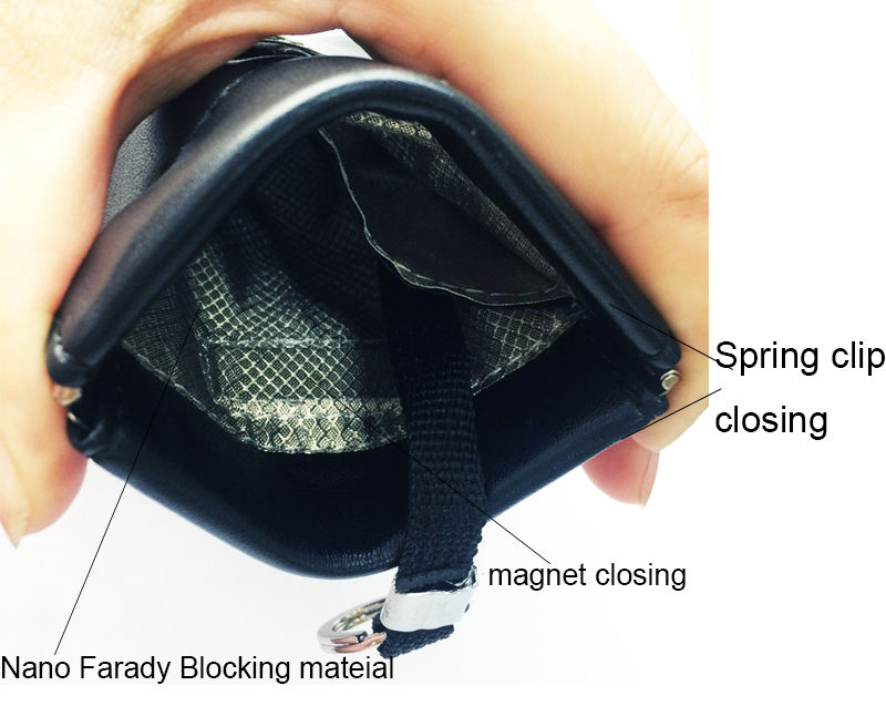 Faraday Bag Key Fob Case RFID Signal Blocking Leather Car Key Pouch blocking card sleeve
