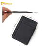 Branding Debossed Logo Soft Leather Credit Card Holder, Slim RFID Blocking Wallet