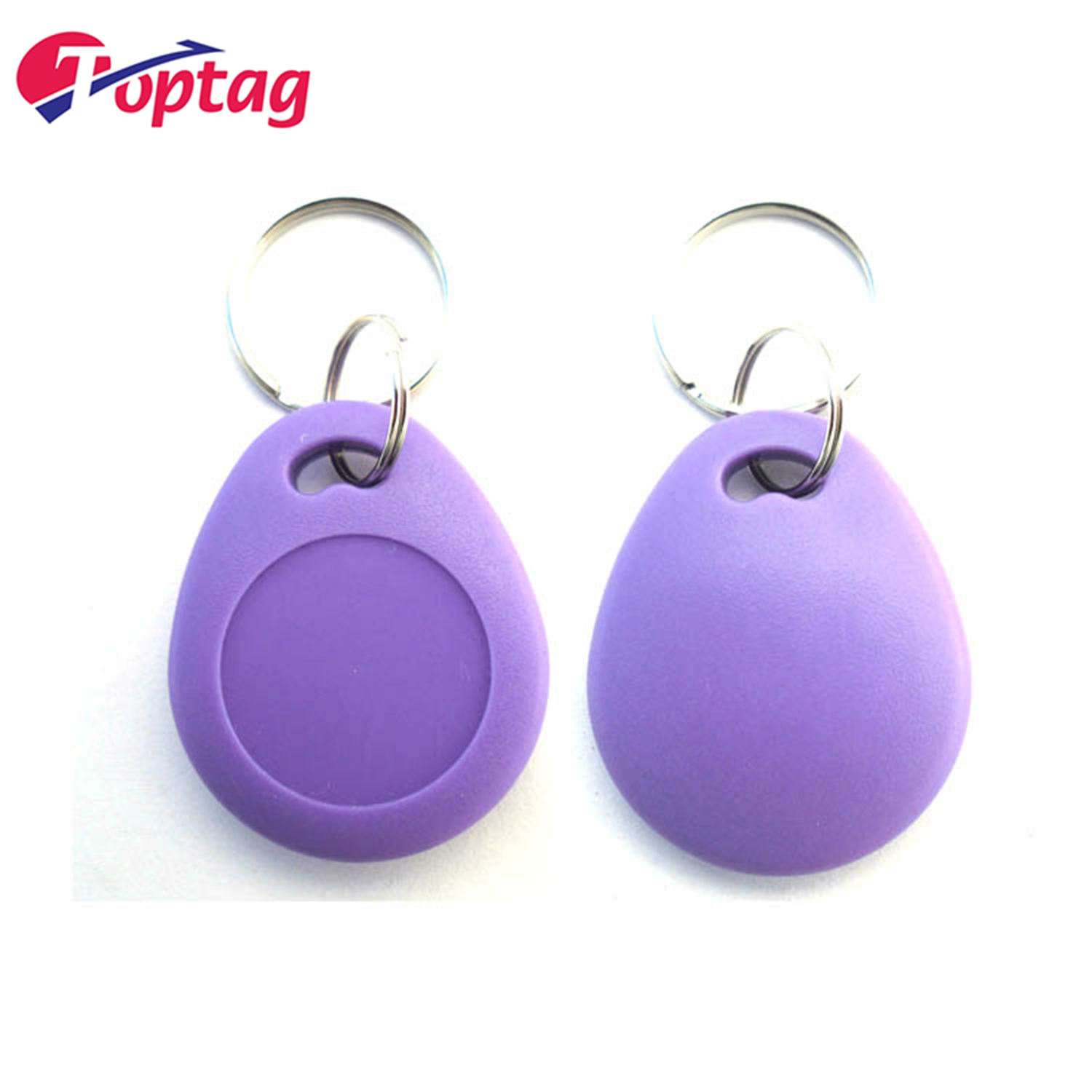 Colorful RFID ABS Transparent Key fobs 125khz 13.56mhz Key Tag With Key Ring