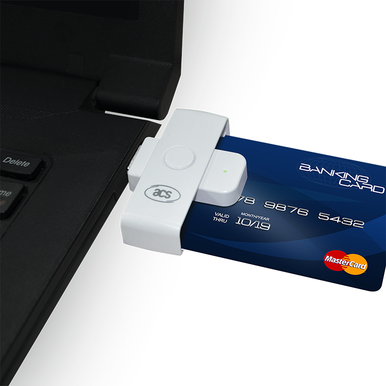 USB Flash Drive Type A Portable Smart Card Reader For Payment Card/Bank Card ACR39U-N1