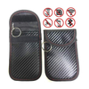 Custom Logo Anti Scan Carbon Fiber Blocking Pouch With Key Ring
