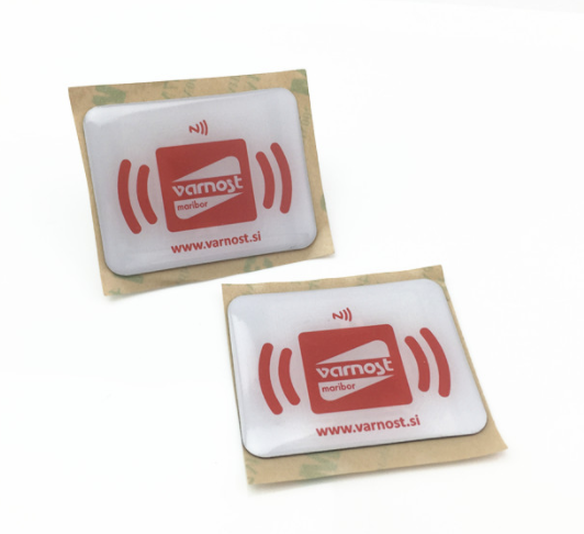 Custom print 3D Epoxy NFC Sticker, NFC Chip Sticker Tags 13.56MHz