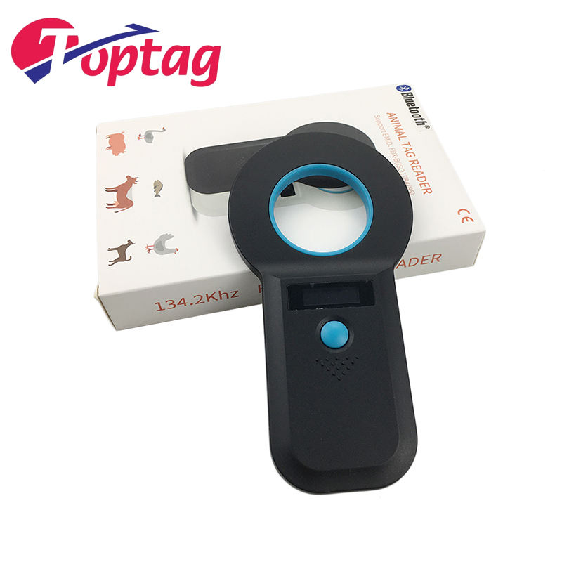 134khz long range portable animal id reader microchip scanner for pets livestock rfid reader