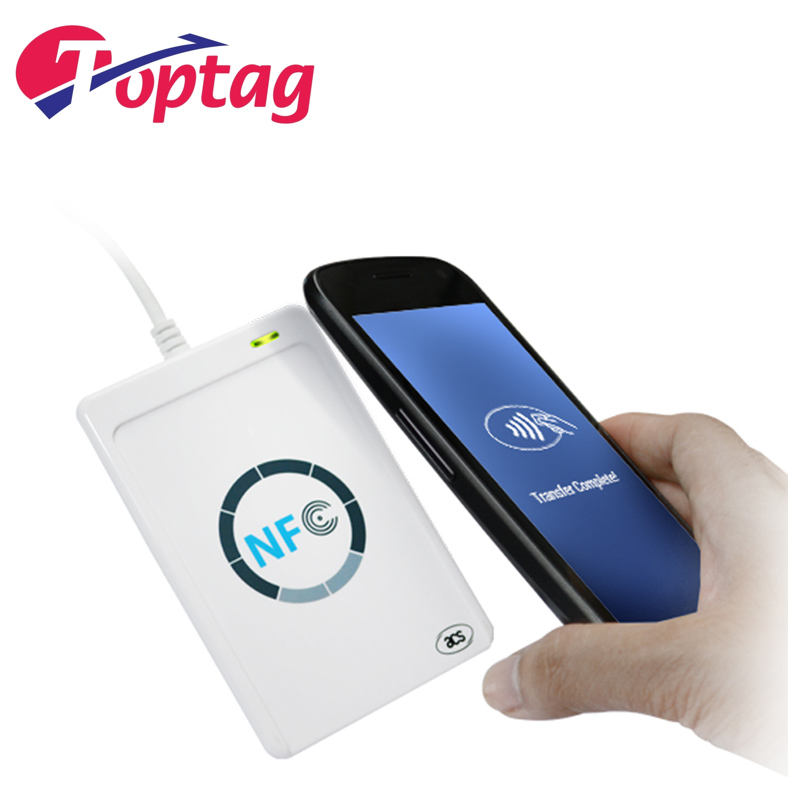 ACR 122U ISO 14443 13.56 MHz RFID Chip Nfc Tags Keyfob Social Media Tag Wristband USB Smart Card Reader Writer