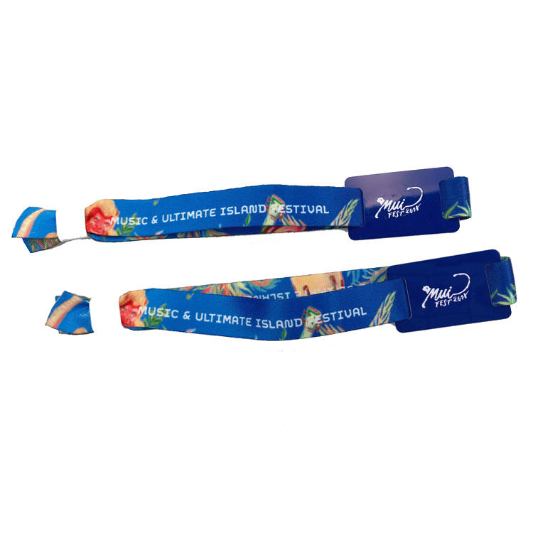 One time use 13.56MHz RFID Fabric Wristband Events NFC ID Bracelet for Login System