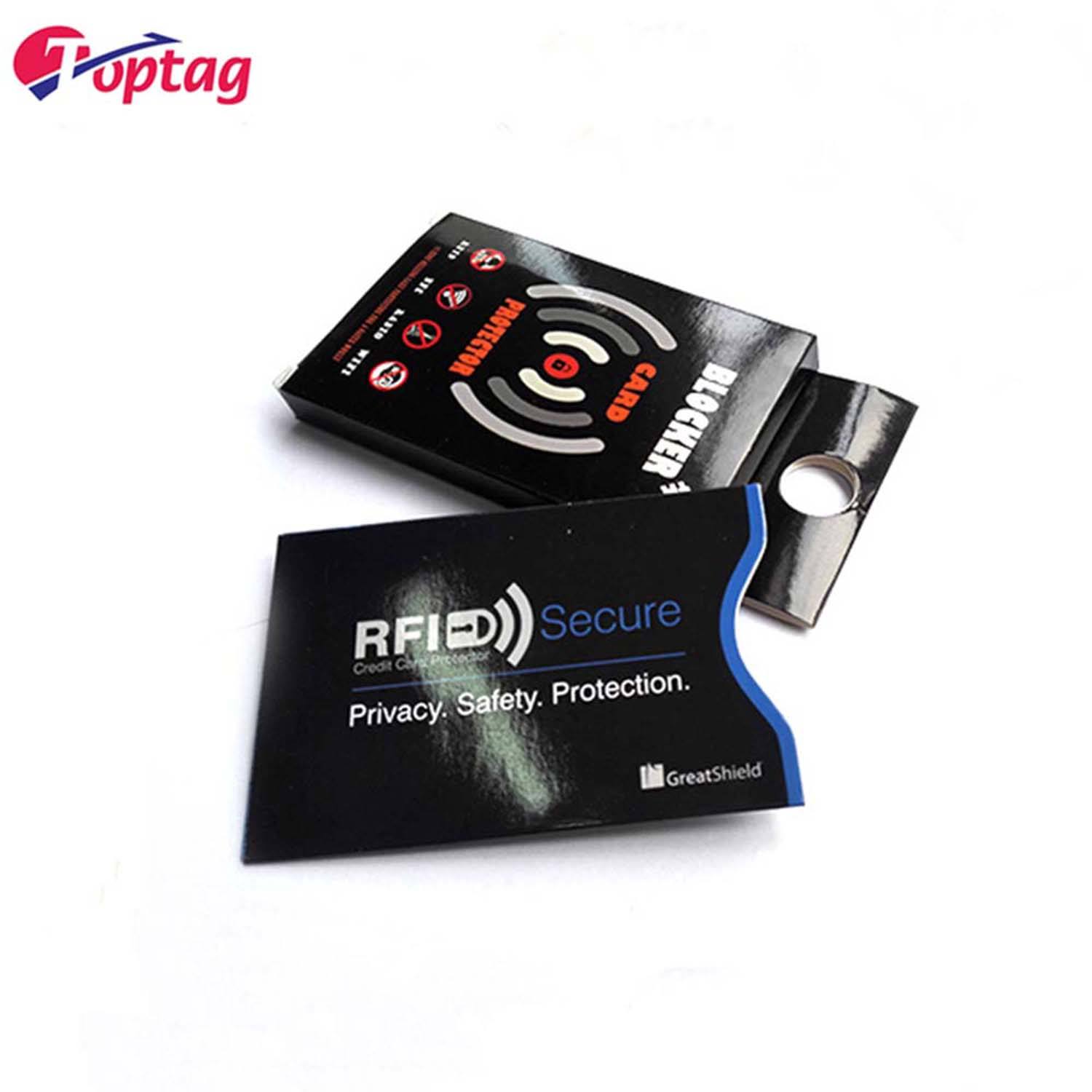 Hot Sale RFID Credit Card Blocking Sleeve NFC Shielding holder with Logo Printing