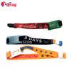 Custom Printing RFID Fabric Bracelet 13.56MHz NFC Woven Wristband with QR code