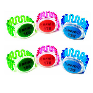Waterproof Soft Plastic RFID Wristband / Bracelet 125KHz T5577 for Swimming Pool / Water Park