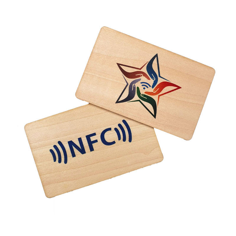 Wood NFC Card 13.56mhz rfid HF Hotel Access control wooden Card