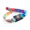 Hot Selling Party Festival Fabric Cloth Wristband Entrance Ticket Barrel Lock Wristbands Plain Event Satin Wristband For Concert