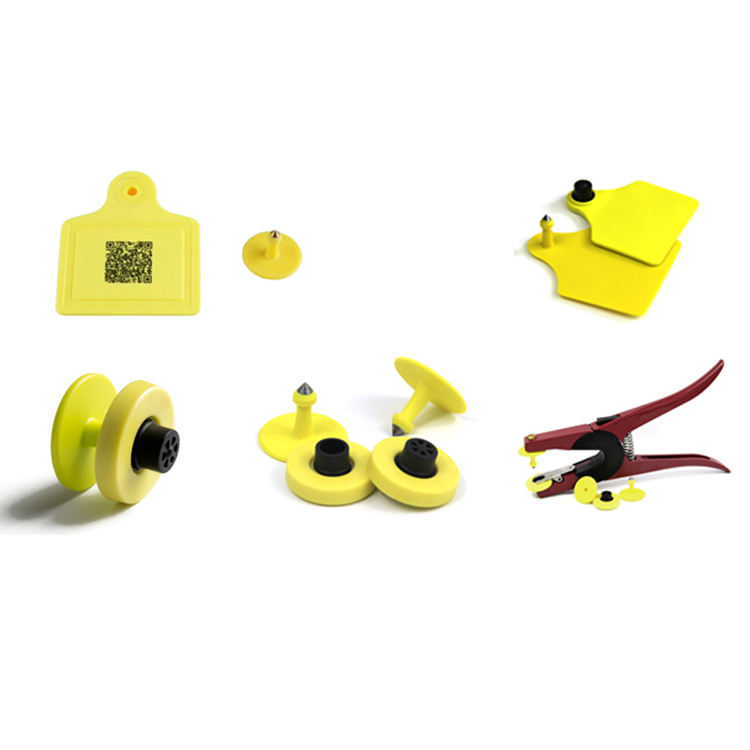UHF RFID Long Range Farm Animal Management Animal Identification Tag Cattle Pig Cow Goat TPU Round Ear Tag RFID Eartag