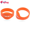 Personalized Fixed Size RFID LF/HF Silicone Wristband Reusable NFC Bracelet