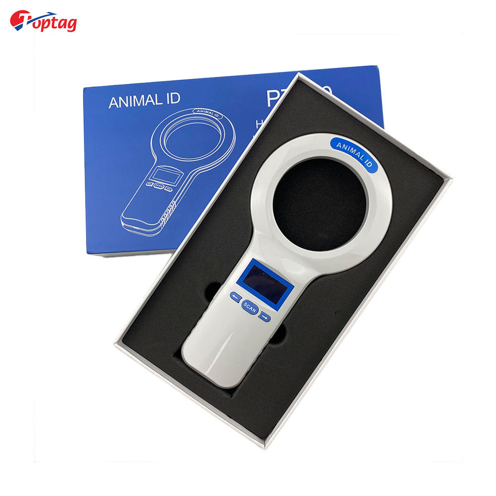 Toptag durable waterproof 134.2khz animal ear tag reader microchip reader