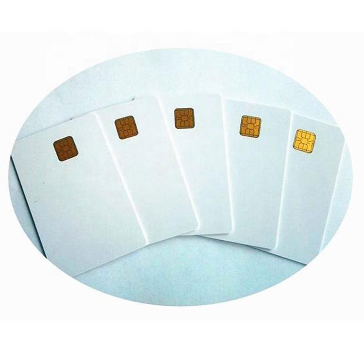 blank pvc contact ic smart card / back magnetic java card with emv chip card