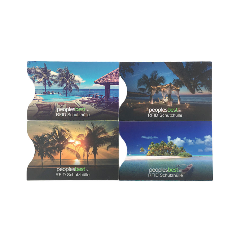 Hot Sale Logo Printing RFID Blocking Credit Card Hotel Key Card Sleeves